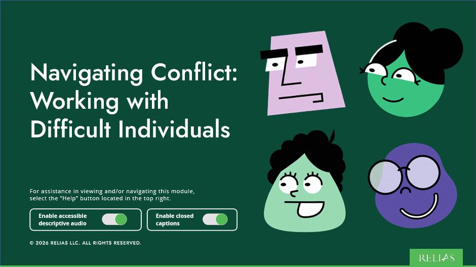 Navigating Conflict: Working with Difficult Individuals Course Logo