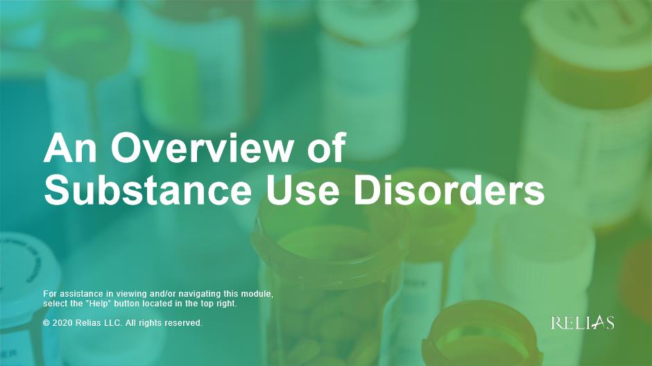 An Overview of Substance Use Disorders Course Logo