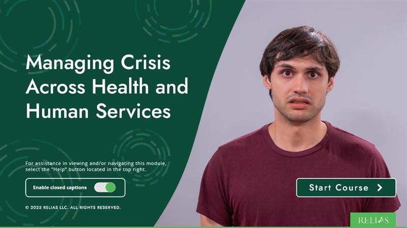 Managing Crisis Across Health and Human Services Course Logo
