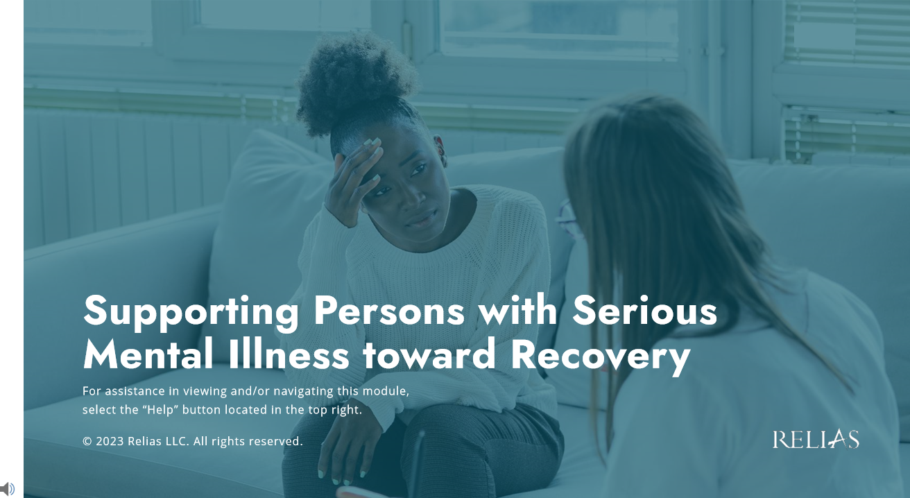 Supporting Persons with Serious Mental Illness toward Recovery Course Logo