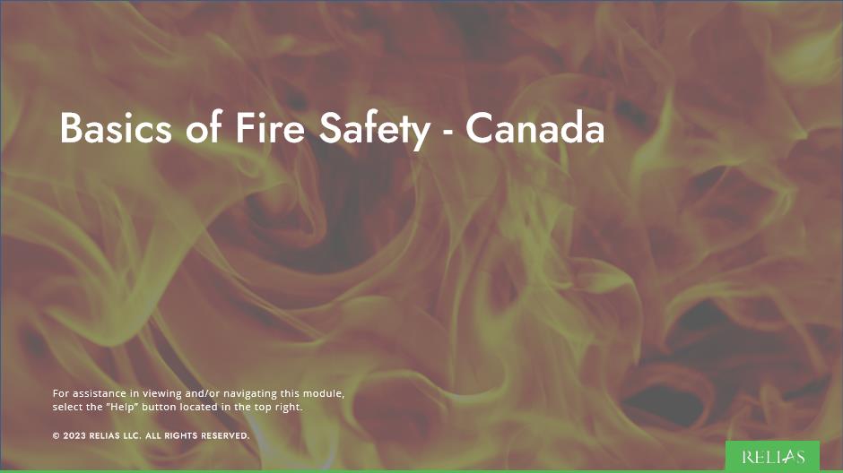 Basics of Fire Safety - Canada Course Logo