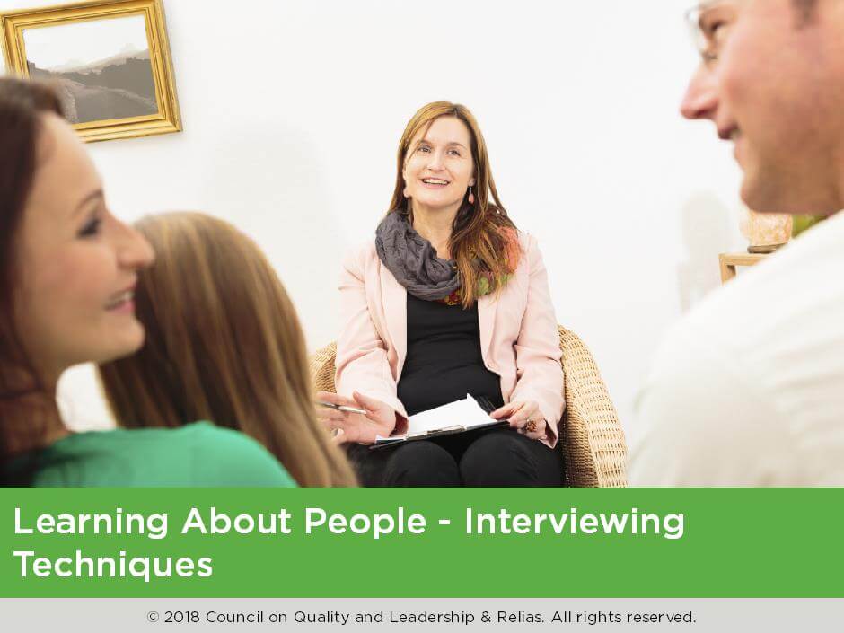 Learning about People - Interviewing Techniques Course Logo