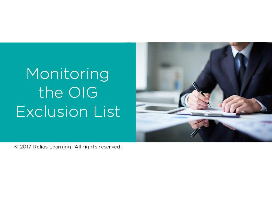 Monitoring the OIG Exclusion List