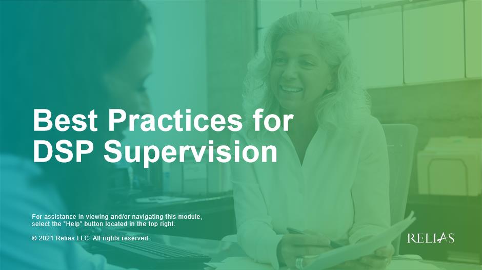 Best Practices for DSP Supervision | Relias Academy