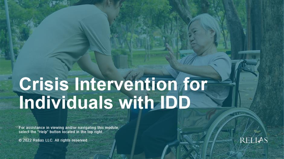 Crisis Intervention for Individuals with IDD | Relias Academy