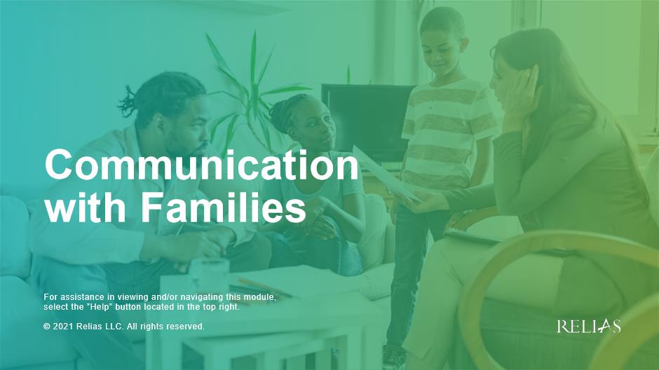 Communication with Families Course Logo