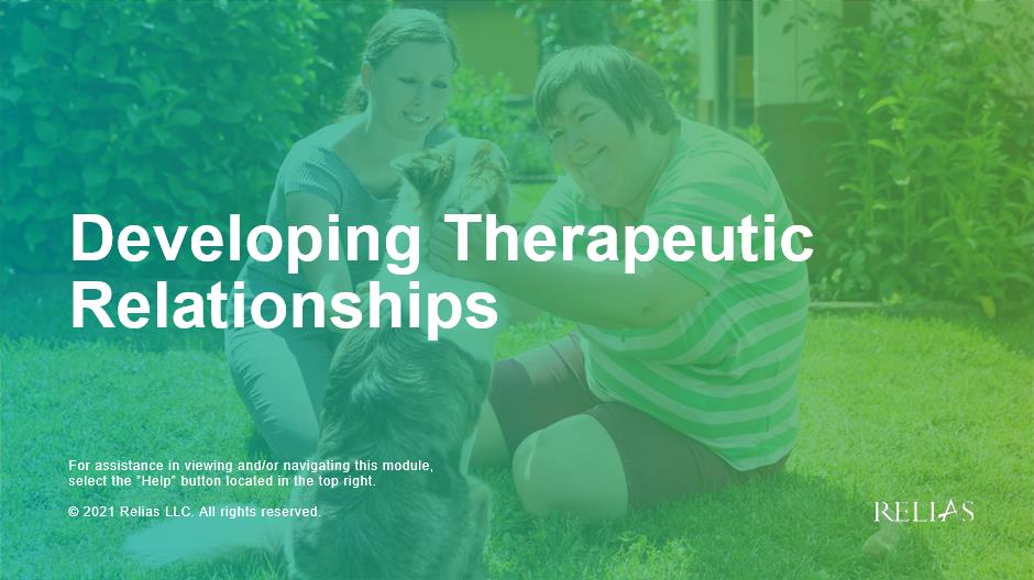 Developing Therapeutic Relationships Course Logo