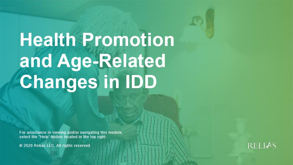 Health Promotion And Age Related Changes In Idd Relias Academy