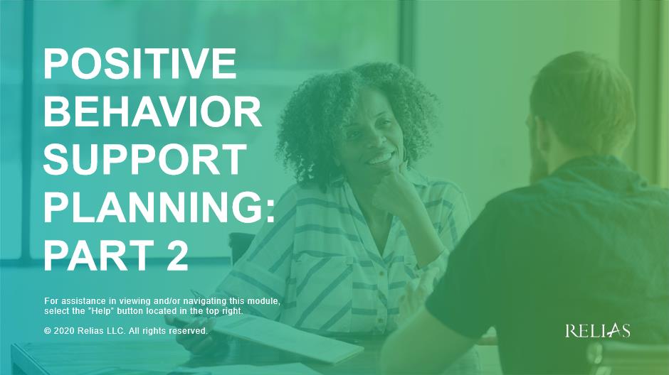 Positive Behavior Support Planning: Part 2 Course Logo