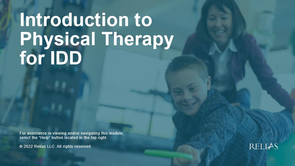Introduction to Physical Therapy for IDD Course Logo