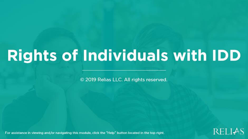 Rights Of Individuals With Idd Relias Academy