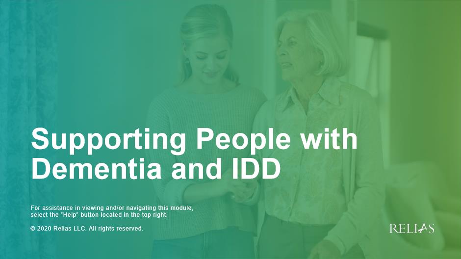 Supporting People With Dementia And Idd Relias Academy