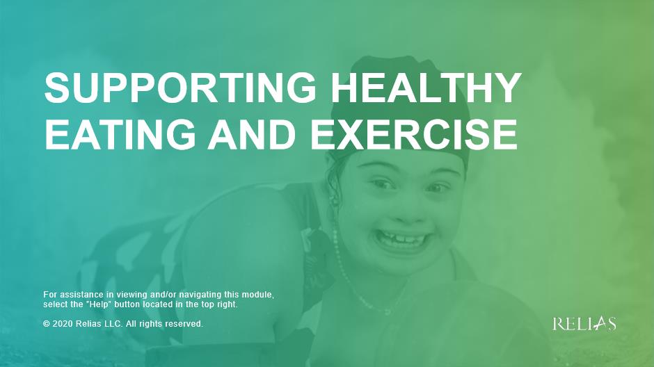 Supporting Healthy Eating and Exercise Course Logo