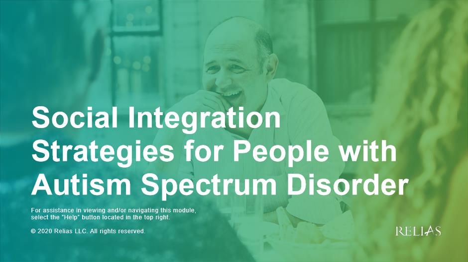 Social Integration Strategies for People with Autism Spectrum Disorder Course Logo