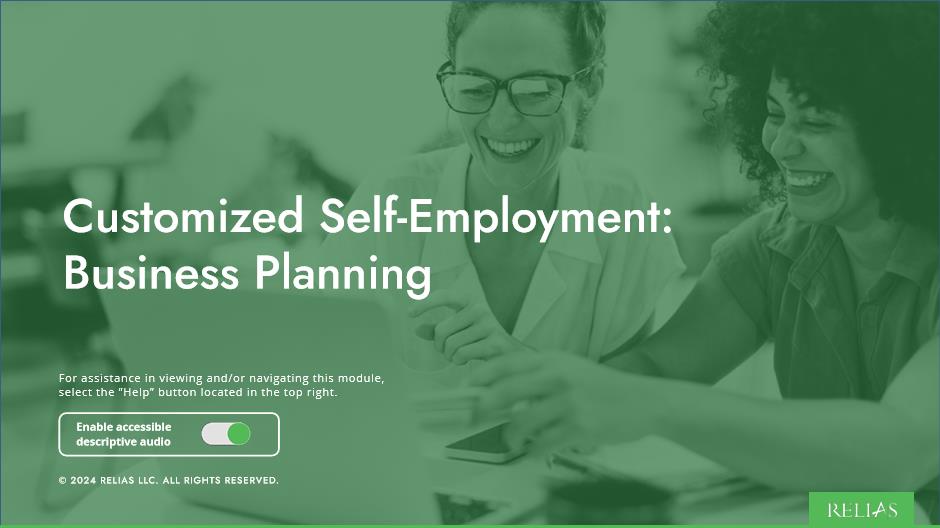 Customized Self-Employment: Business Planning Course Logo