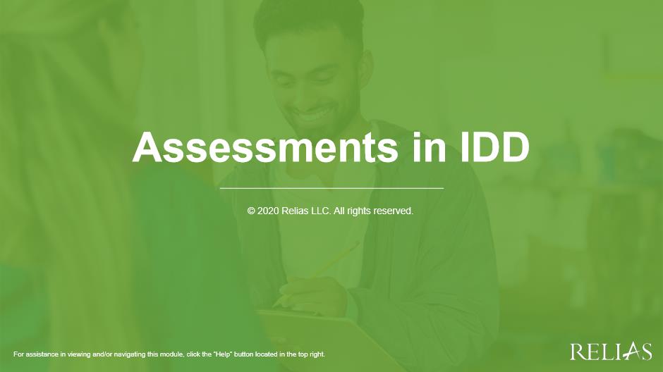 Assessments In Idd Relias Academy