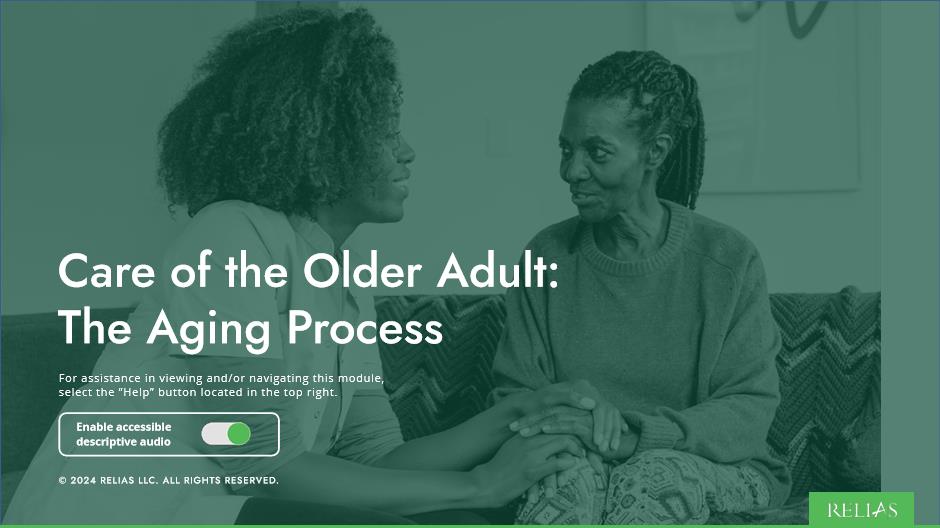 Care of the Older Adult: The Aging Process Course Logo