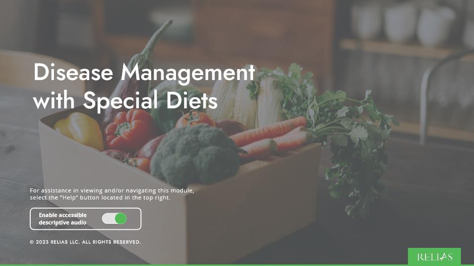 Disease Management with Special Diets Course Logo