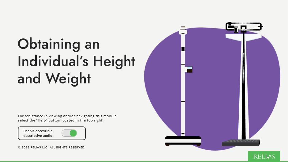 Obtaining an Individual's Height and Weight Course Logo