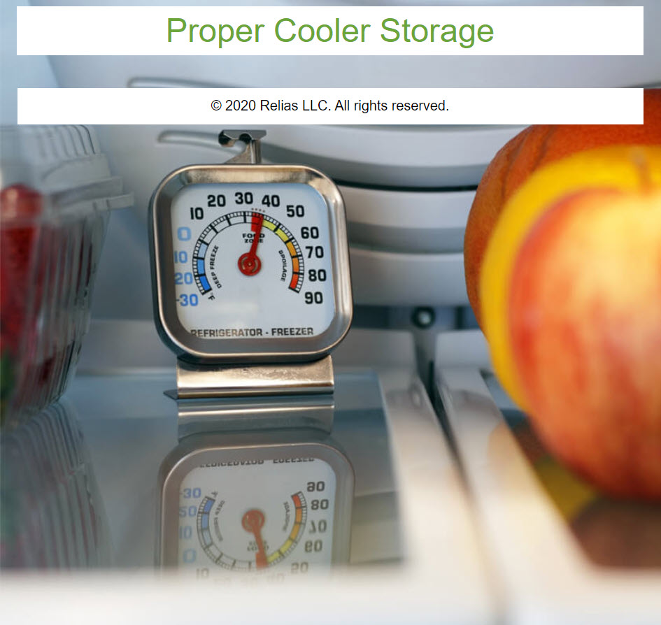Proper Cooler Storage Course Logo