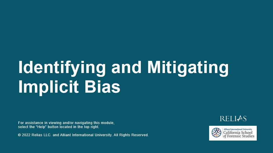 Identifying and Mitigating Implicit Bias | Relias Academy