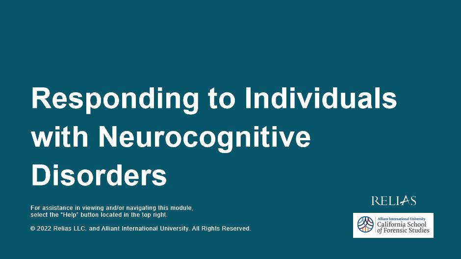 Responding to Individuals with Neurocognitive Disorders Course Logo